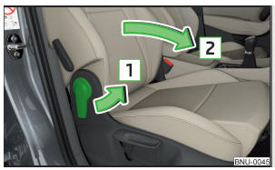 Fig. 77 Rebater o encosto do banco do passageiro para a frente