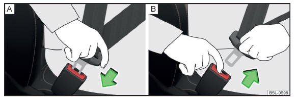 Fig. 18 Colocar/retirar o cinto de segurança