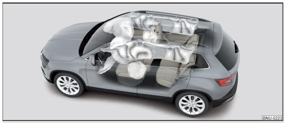 Fig. 21 Airbags insuflados com gás